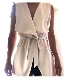 Bebe Blush Wrap Top Blouse